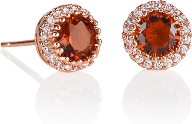 Thumbnail 6 de Namana orecchini da donna a lobo con zirconi bianchi o colorati, perno in ottone rodiato (blu, verdi, rossi, azzurri o trasparenti)