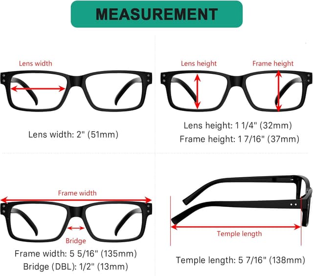 Detalle 1 de Eyekepper Lesebrille 5er Pack mit 51 mm