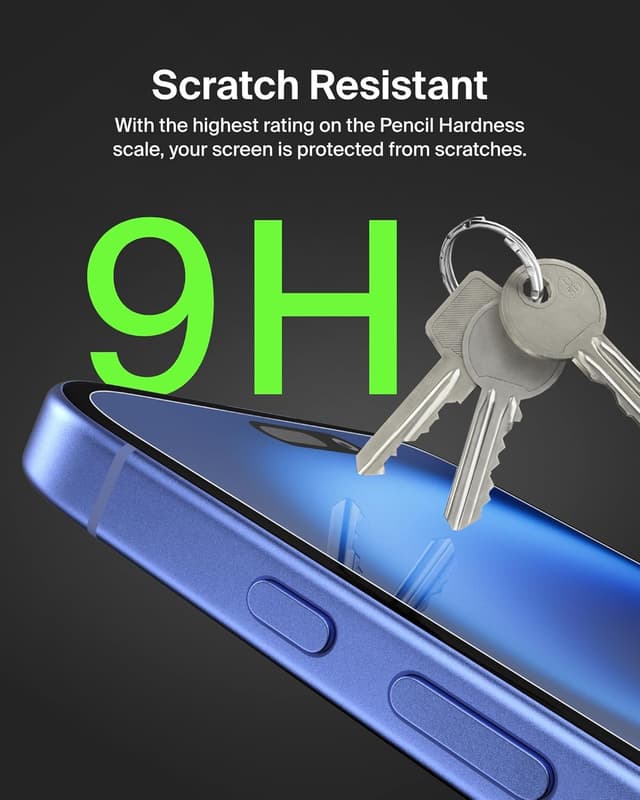 Detalle de Belkin iPhone 16 Plus tempered glass 0.33mm