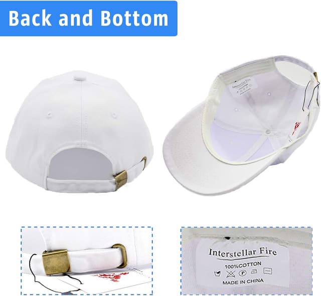Detalle de Interstellar Fire Baseballkappe aus 100% Baumwolle – verstellbar (56–60 cm), Unisex