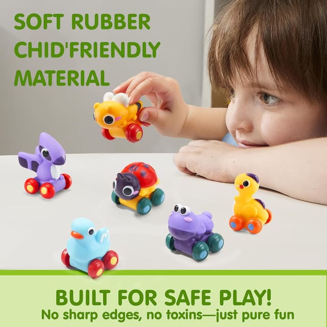 Detalle de JOYIN Mini-Voitures en Caoutchouc 16 pièces