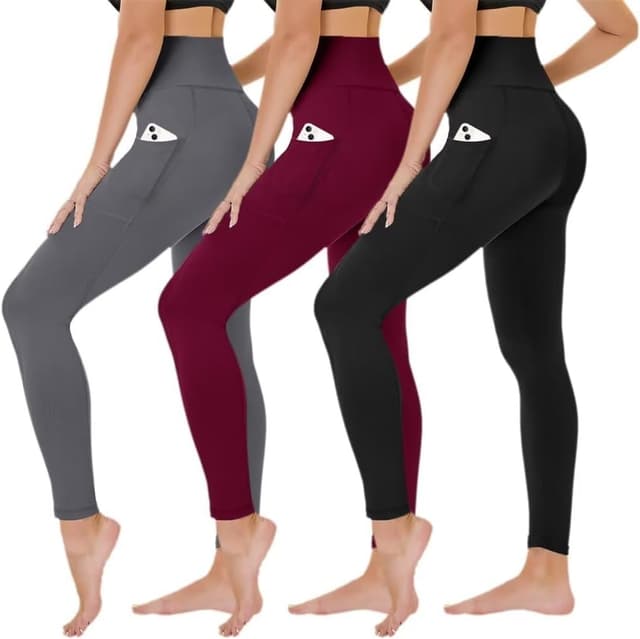 Thumbnail 6 de TNNZEET 3er Pack Damen High-Waist Leggings in Schwarz (blickdicht) für Sport & Alltag