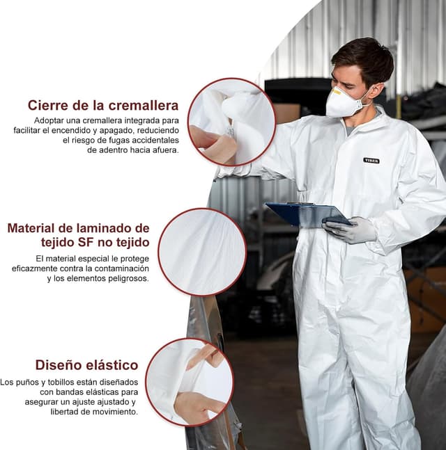 Thumbnail 2 de YIBER Mono Desechable Hazmat Traje Pintor 7 Tallas