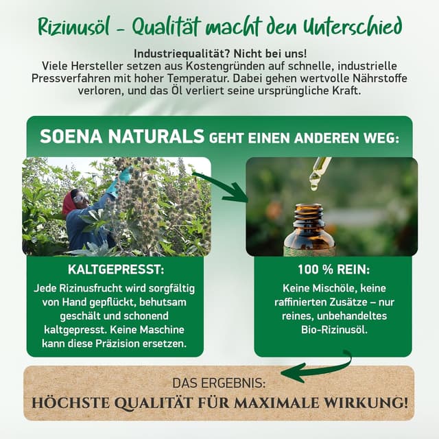 Detalle 2 de BIO RIZINUSÖL 100% REIN Kaltgepresst