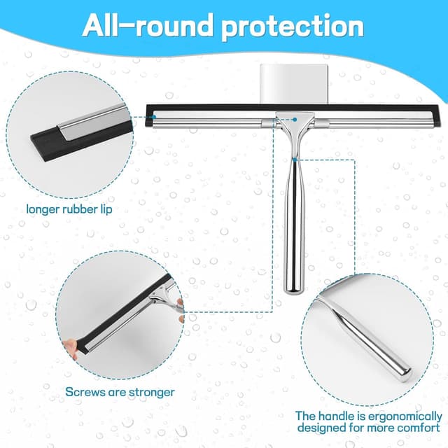 Thumbnail 4 de WUFANC Raclette de Douche 25 cm en Acier Inoxydable