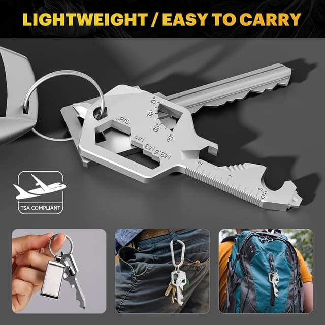 Thumbnail 3 de Key Shaped Pocket Multitool 20-in-1 keychain