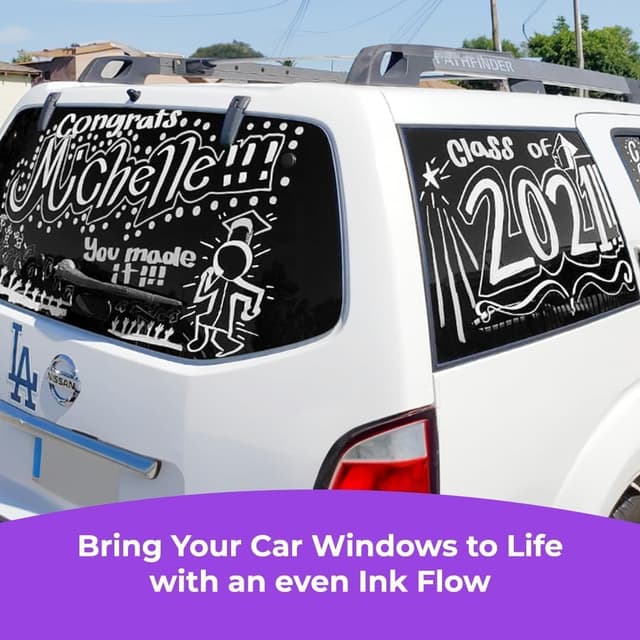 Detalle de Chalkola White Jumbo Chalk Pens (15mm) – Pack of 2 window & chalkboard markers