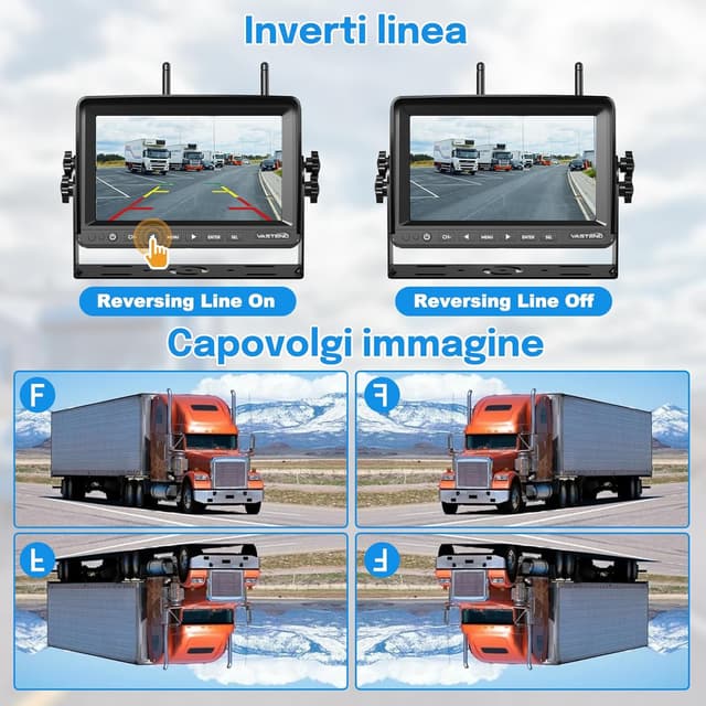 Thumbnail 5 de VASTEND Telecamera posteriore wireless 7” 1080P