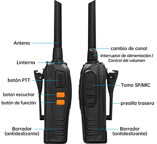 Detalle 1 de Baofeng Walkie Talkie Profesional PMR 📡 Recargable, 16 Canales