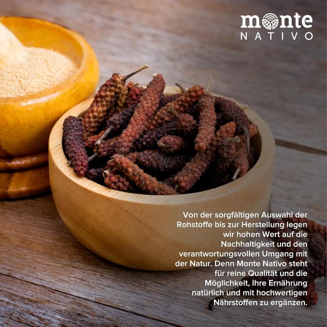 Detalle de Long Pepper Pfefferkörner lang „Monte Nativo“ (250 g) – zum Kochen & Würzen