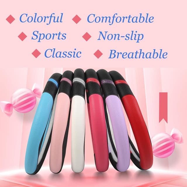 Thumbnail 4 de Cxtiy Steering Wheel Cover 15 inch — pink