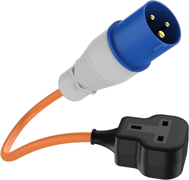Detalle de FDTEK 16A to 13A Adapter Cable (IEC60309 16A plug to UK 13A socket) for caravan hook-up and camping