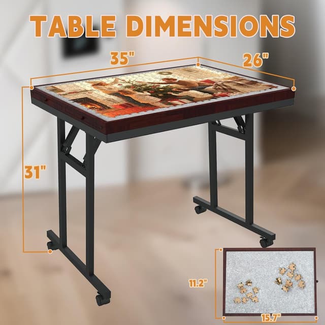 Thumbnail 1 de Doerpuz Puzzle Table 1500 Pieces Puzzle Board