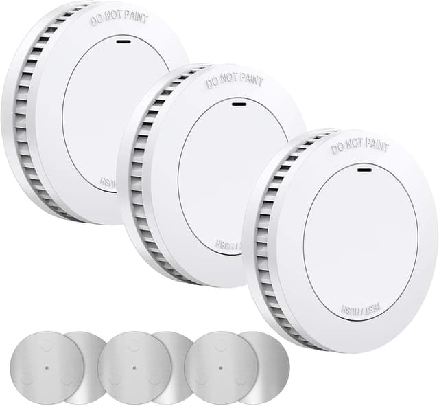Detalle de Smoke Alarm for Home 10 Year Battery 3 Pack