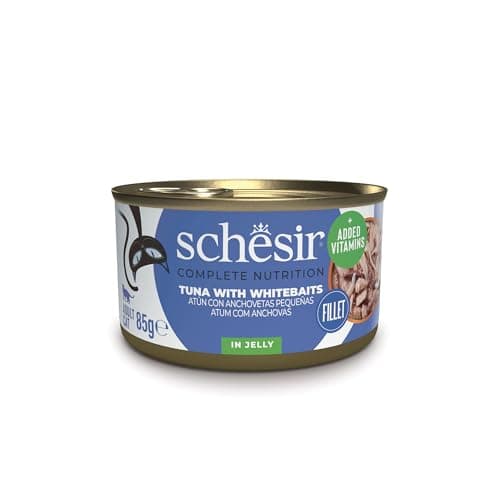 Detalle de Schesir Atún con Anchovetas 12×85 g para gato 🐱