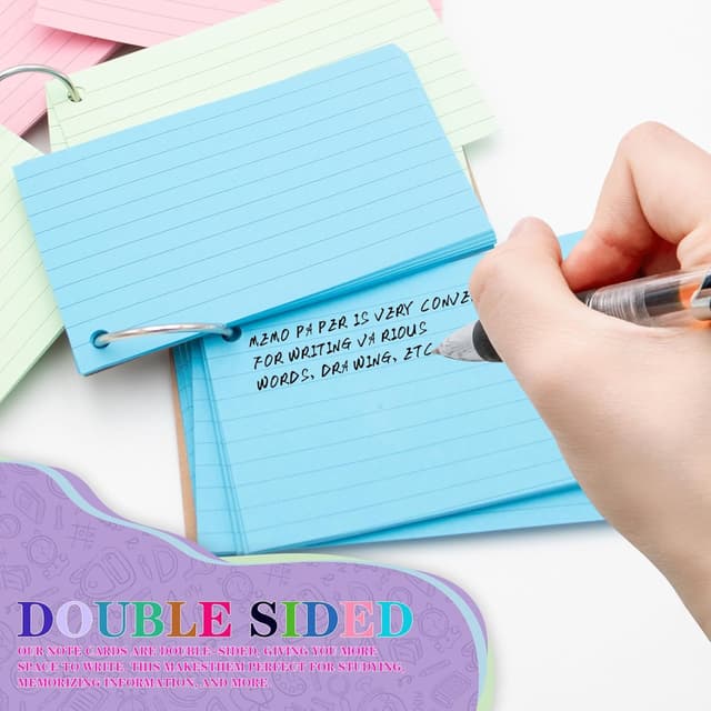 Detalle 2 de ojussa Flash Cards 300 PCS 3x5 inch