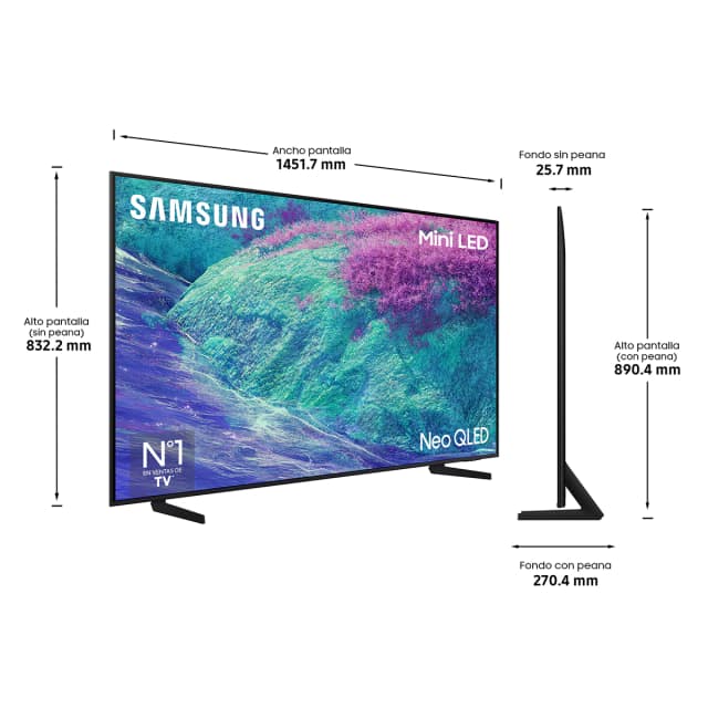 Detalle 2 de Samsung QN1EF 65" Neo QLED Mini LED 163 cm