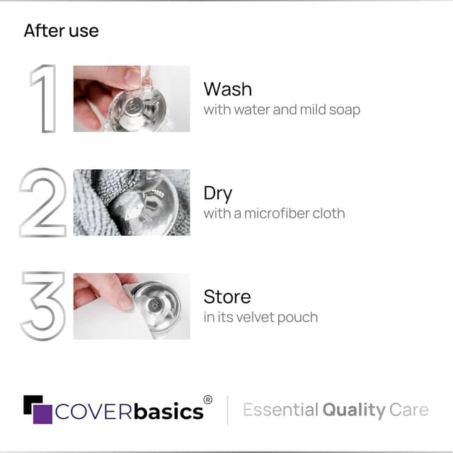 Thumbnail 6 de COVERbasics Original Italian Silver Nursing Cups