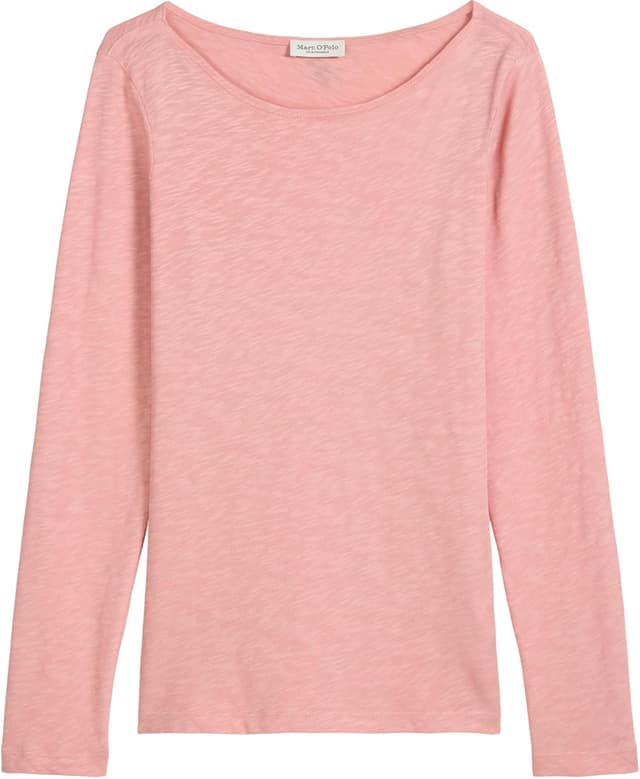Detalle 2 de Marc O'Polo Damen Langarmshirt aus Bio-Baumwolle mit U-Boot-Ausschnitt
