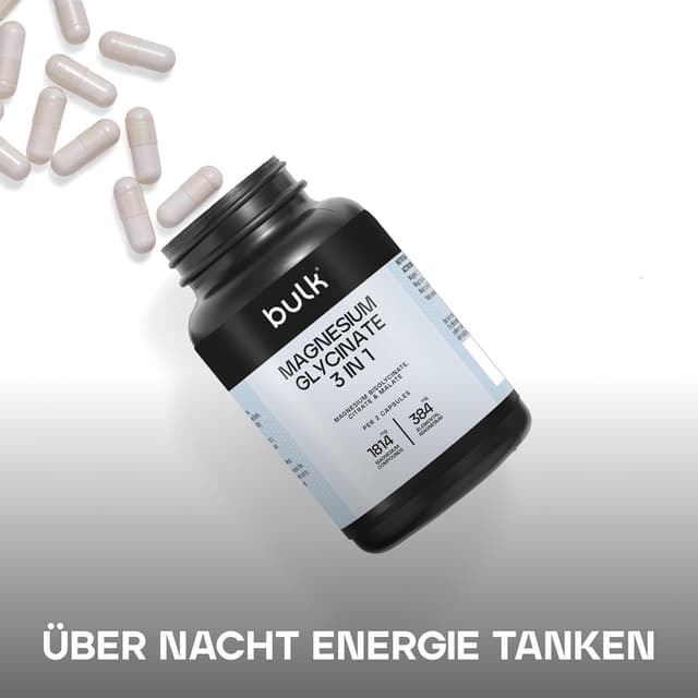 Detalle 2 de Bulk Magnesium 3-in-1 Komplex – 900 mg Dreifach-Komplex mit Bisglycinat, Citrat & Malat, 90 Tabletten (vegan)