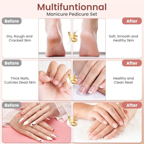 Detalle 1 de Torno para Uñas Profesional Recargable con Luz LED 💅