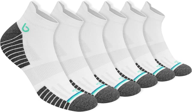 Detalle de BAMBOS Sneaker Socken Ultraweich aus Bambus – Kurz Sportsocken & Laufsocken (3–6 Paar)
