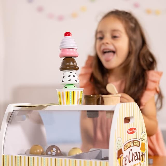 Thumbnail 6 de Melissa & Doug Heladería de Madera 🍦 Juego de Imitación y Creatividad