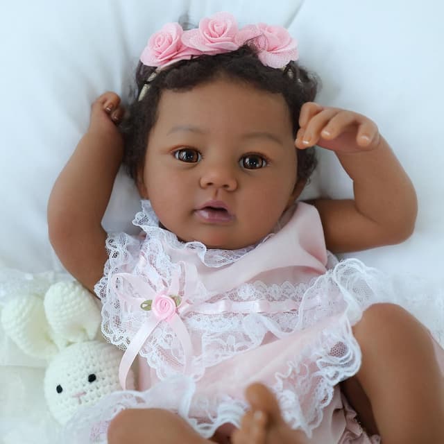 Imagen de KSBD Reborn Baby Doll Black Girl 18-Inch en OfertitasTOP