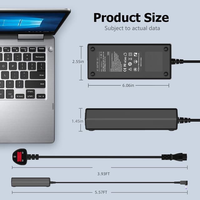 Thumbnail 6 de 135W Laptop Charger for Acer Nitro series (5.5 x 1.7mm) with ADP-135KB power adapter