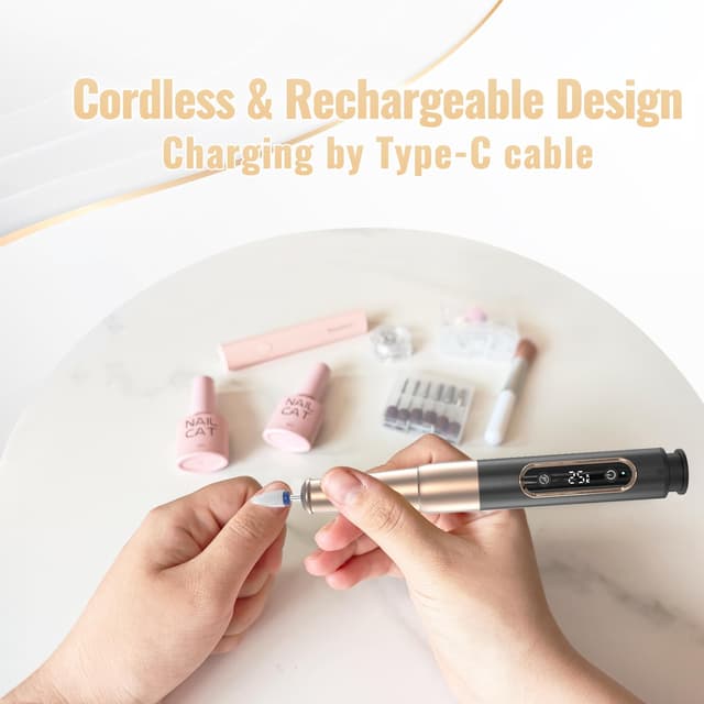 Detalle 2 de Denabuty Elektrische Nagelfeile 25.000 U/min