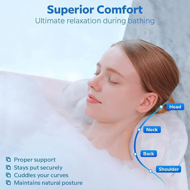 Thumbnail 1 de ADOV Luxury Bath Pillow 6 Suction Cups