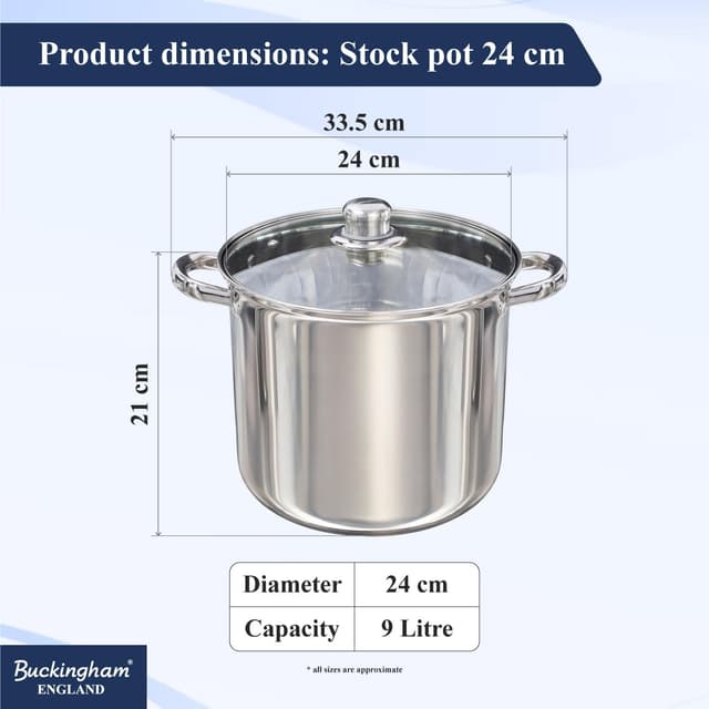 Detalle de Buckingham 9 L induction stock pot