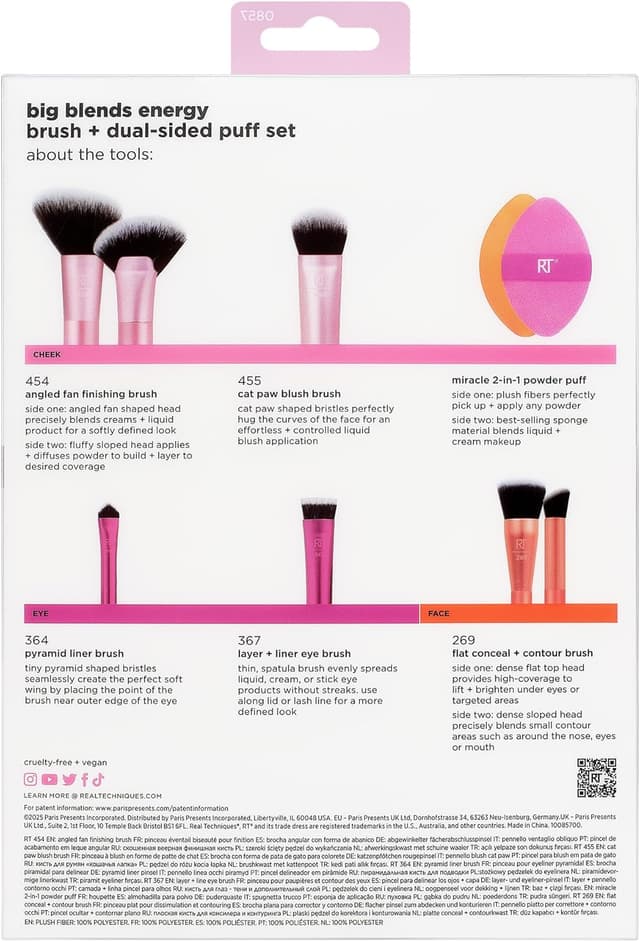 Thumbnail 6 de Real Techniques Big Blends Energy Brush Kit — 6 piezas 💄