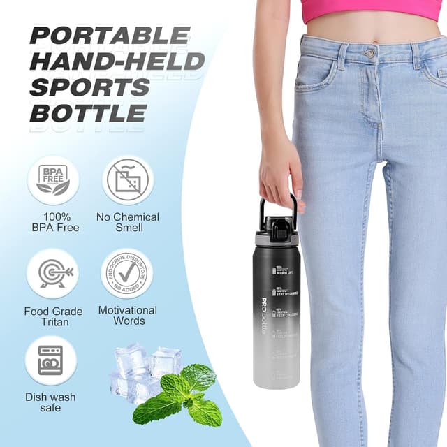Thumbnail 5 de SEASEVEN Sports 1L water bottle with straw 🚰