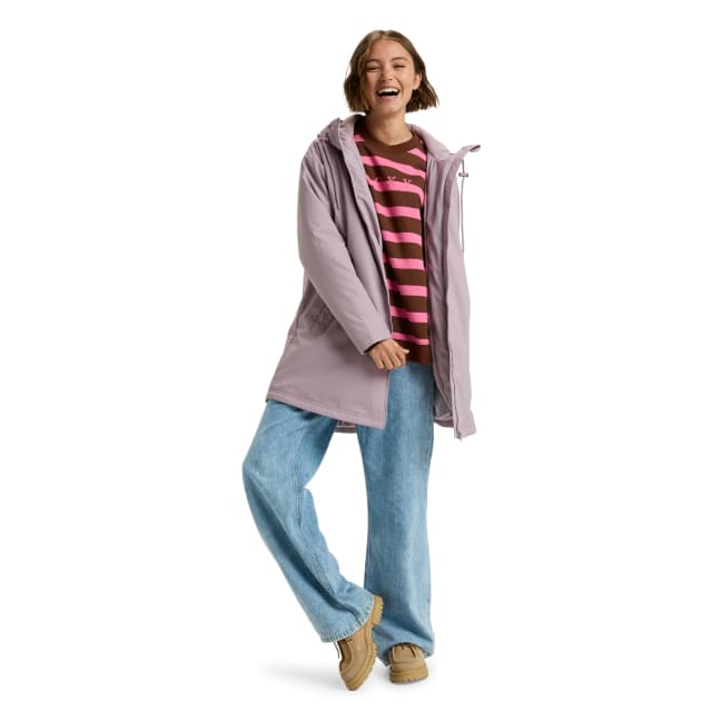 Detalle de Roxy Rain Road Polar Zip, trenca de lluvia