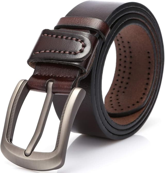 Imagen de DOVAVA soft genuine leather belt for men with anti-scratch buckle en OfertitasTOP