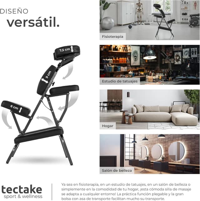 Thumbnail 6 de TecTake Silla de Masaje Fisioterapia y Rehabilitación 💆♀
