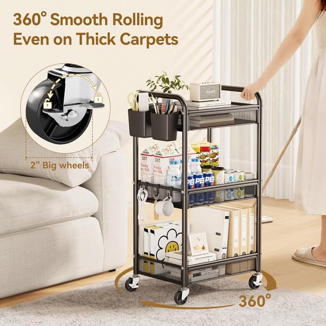 Thumbnail 4 de YASONIC 3 Tier Rolling Cart