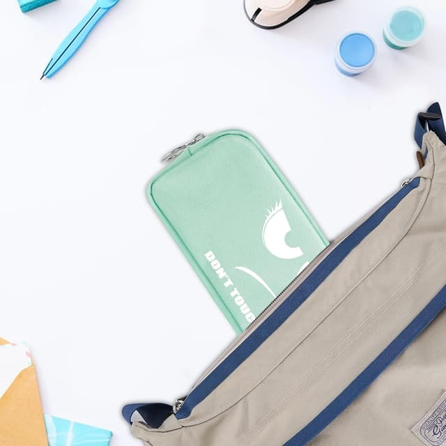 Thumbnail 6 de FINPAC Trousse scolaire à crayons et maquillage Vert (ne pas toucher) — 1 compartiment, polyester résistant