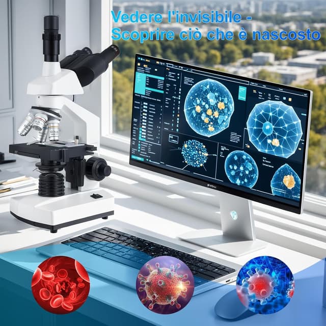 Thumbnail 1 de Trinokulares Mikroskop 40–5000× 🔬