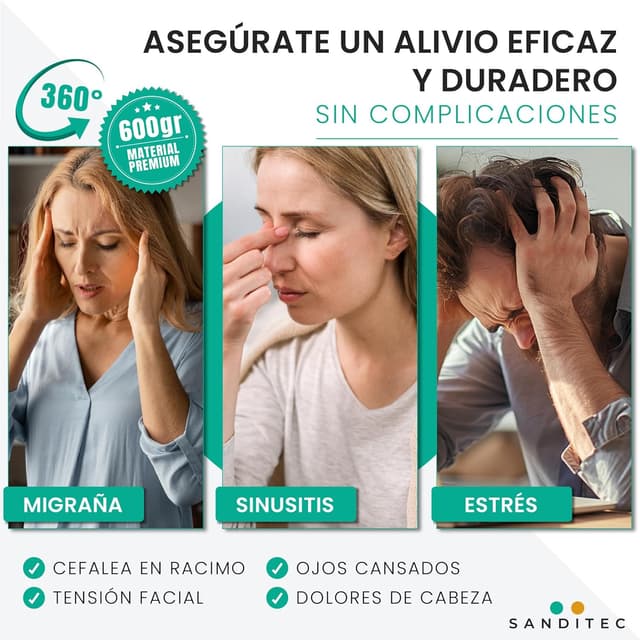 Detalle 2 de Gorro migraña alivio inmediato