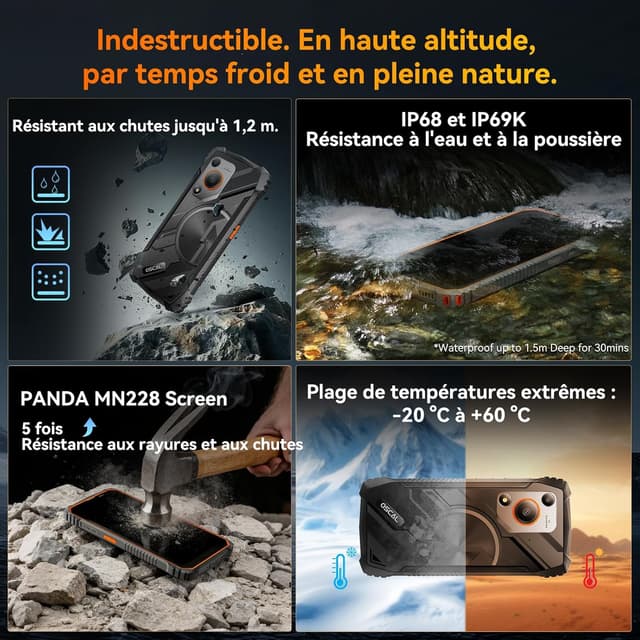 Thumbnail 2 de OSCAL Marine 1 téléphone incassable 6,56"