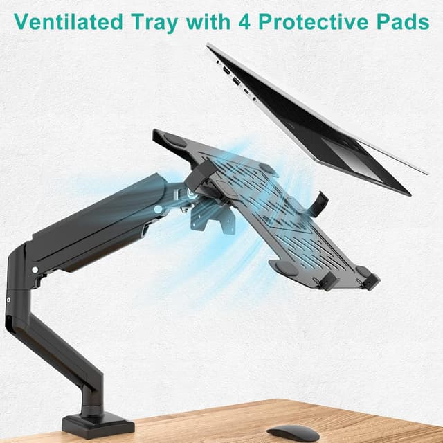 Detalle de WALI GSMP001NLP monitor arm 2-in-1