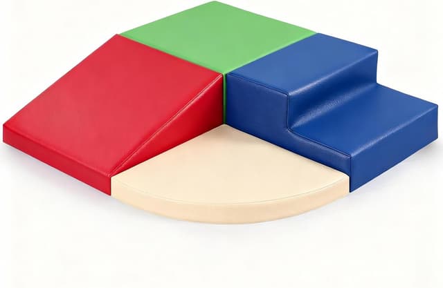 Detalle de Sumbababy Soft Climbing Blocks for Toddlers (Waterproof PU Leather) — 4-Piece Indoor & Outdoor Play Set