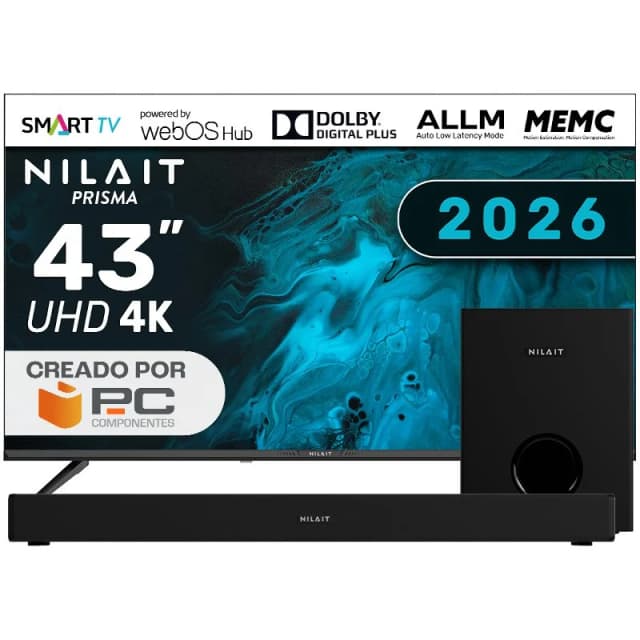 Detalle de Nilait Prisma 43" TV WebOS + 120W