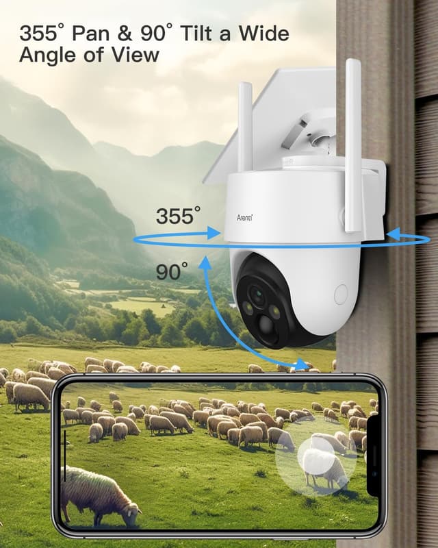 Thumbnail 2 de ARENTI 4G LTE Cámara Exterior 2K PTZ 355°