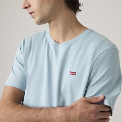 Detalle de Levi's SS Original Housemark Tee Forget-Me-Not: camiseta básica para combinar con todo