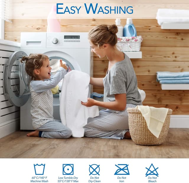 Thumbnail 4 de PlushDeluxe Bamboo Mattress Protector, King Size ⚙