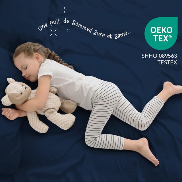 Detalle 2 de Dreamzie Parure de lit 140x200 cm (4 pièces) en microfibre certifiée Oeko-Tex, beige