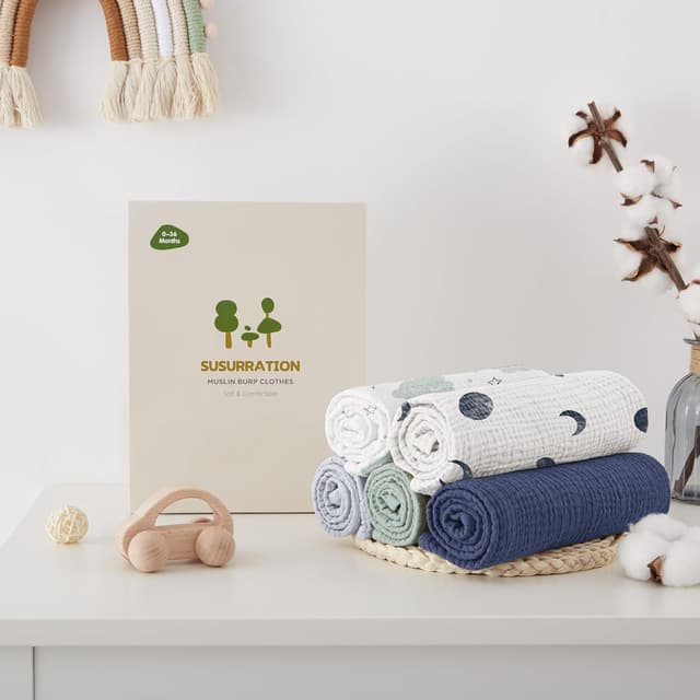 Thumbnail 5 de Susurration Muslin Cloths 60 x 60 cm 5 Pack